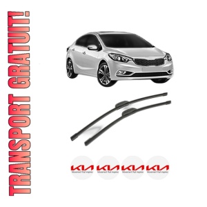 Set stergatoare KIA CERATO KOUP III (YD) din 2013, pentru parbriz auto, 2 bucati, Bosch Aerotwin Retrofit, din cauciuc siliconat rezistent, 4 Stickere Auto KIA