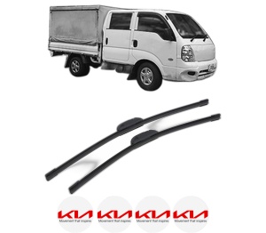 Set stergatoare KIA K2900 din 2008, pentru parbriz auto, 2 bucati, Bosch Aerotwin Retrofit, din cauciuc siliconat rezistent, 4 Stickere Auto KIA v47925