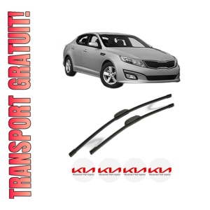 Set stergatoare KIA OPTIMA (FSGDS6B) din 2010-2013, pentru parbriz auto, 2 bucati, Bosch Aerotwin Retrofit, din cauciuc siliconat rezistent, 4 Stickere Auto KIA