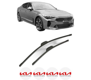 Set stergatoare KIA STINGER (CK) din 2017-2018, pentru parbriz auto, 2 bucati, Bosch Aerotwin Retrofit, din cauciuc siliconat rezistent, 4 Stickere Auto KIA v44085