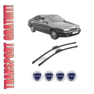 Set stergatoare LANCIA KAPPA Coupe (838_) din 1996-2001, pentru parbriz auto, 2 bucati, Bosch Aerotwin Retrofit, din cauciuc siliconat rezistent, 4 Stickere Auto LANCIA