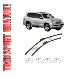 Set stergatoare LEXUS GX (URJ15_, GRJ15_) din 2010, pentru parbriz auto, 2 bucati, Bosch Aerotwin Retrofit, din cauciuc siliconat rezistent, 4 Stickere Auto LEXUS