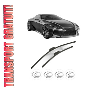 Set stergatoare LEXUS LC Coupe (_Z10_) din 2016-2018, pentru parbriz auto, 2 bucati, Bosch Aerotwin Retrofit, din cauciuc siliconat rezistent, 4 Stickere Auto LEXUS