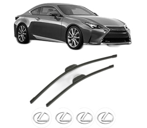 Set stergatoare LEXUS RC (_C1_) din 2014-2018, pentru parbriz auto, 2 bucati, Bosch Aerotwin, din cauciuc siliconat rezistent, 4 Stickere Auto LEXUS v49515