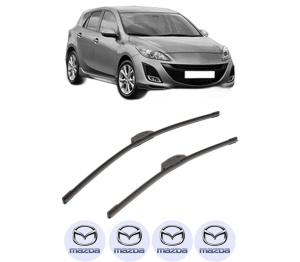 Set stergatoare MAZDA 3 (BL) din 2008-2014, pentru parbriz auto, 2 bucati, Bosch Aerotwin Retrofit, din cauciuc siliconat rezistent, 4 Stickere Auto MAZDA v56390