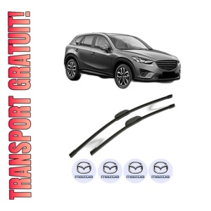 Set stergatoare MAZDA CX-5 (KE, GH) din 2011-2017, pentru parbriz auto, 2 bucati, Bosch Aerotwin Retrofit, din cauciuc siliconat rezistent, 4 Stickere Auto MAZDA