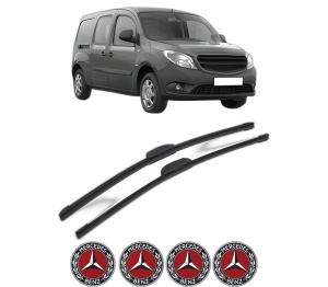 Set stergatoare MERCEDES-BENZ CITAN Mixto (Double Cabin) (W415) din 2012-2021, pentru parbriz auto, 2 bucati, Bosch Aerotwin Retrofit, din cauciuc siliconat rezistent, 4 Stickere Auto MERCEDES-BENZ v46145