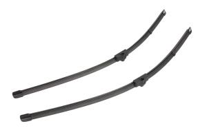 Set stergatoare MERCEDES-BENZ E-CLASS (W212) din 2009-2016, pentru parbriz auto, 2 bucati, Valeo Silencio, din cauciuc siliconat rezistent, 4 Stickere Auto MERCEDES-BENZ v37190