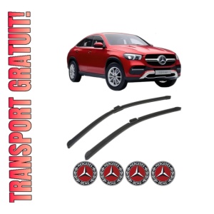 Set stergatoare MERCEDES-BENZ GLE Coupe (C167) din 2019-2023, pentru parbriz auto, 2 bucati, Bosch 0, din cauciuc siliconat rezistent, 4 Stickere Auto MERCEDES-BENZ
