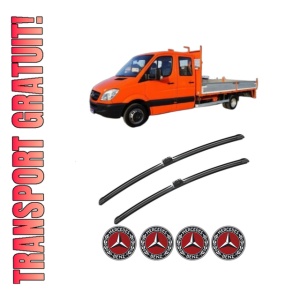 Set stergatoare MERCEDES-BENZ SPRINTER 3-t Platform/Chassis (B910, B907) din 2018-2021, pentru parbriz auto, 2 bucati, Bosch Aerotwin, din cauciuc siliconat rezistent, 4 Stickere Auto MERCEDES-BENZ