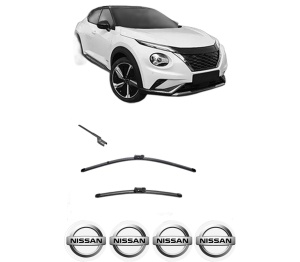 Set stergatoare NISSAN JUKE (F16_) din 2019, pentru parbriz auto, 2 bucati, Valeo Silencio, din cauciuc siliconat rezistent, 4 Stickere Auto NISSAN v33930