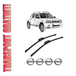 Set stergatoare NISSAN NP300 PICKUP (D22) din 2008, pentru parbriz auto, 2 bucati, Bosch Aerotwin Retrofit, din cauciuc siliconat rezistent, 4 Stickere Auto NISSAN
