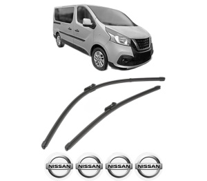 Set stergatoare NISSAN NV300 Kombi (X82) din 2016-2021, pentru parbriz auto, 2 bucati, Valeo Silencio Xtrm, din cauciuc siliconat rezistent, 4 Stickere Auto NISSAN v36090