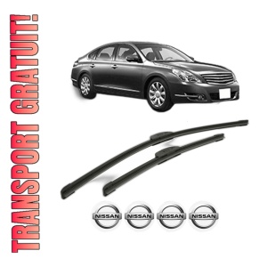 Set stergatoare NISSAN TEANA II (J32) din 2008-2013, pentru parbriz auto, 2 bucati, Bosch Aerotwin Retrofit, din cauciuc siliconat rezistent, 4 Stickere Auto NISSAN