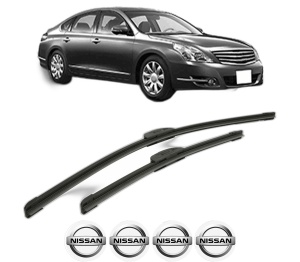Set stergatoare NISSAN TEANA II (J32) din 2008-2013, pentru parbriz auto, 2 bucati, Bosch Aerotwin Retrofit, din cauciuc siliconat rezistent, 4 Stickere Auto NISSAN v44445