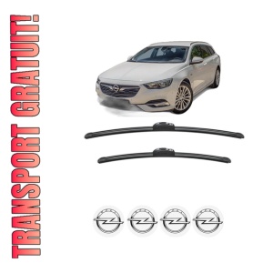 Set stergatoare OPEL INSIGNIA B Country Tourer (Z18) din 2017-2018, pentru parbriz auto, 2 bucati, Bosch Aerotwin, din cauciuc siliconat rezistent, 4 Stickere Auto OPEL