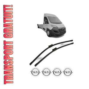 Set stergatoare OPEL MOVANO C Platform/Chassis (U9) din 2021-2023, pentru parbriz auto, 2 bucati, Bosch Aerotwin, din cauciuc siliconat rezistent, 4 Stickere Auto OPEL