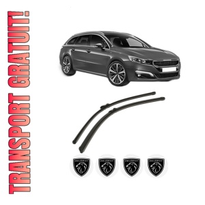 Set stergatoare PEUGEOT 508 SW I (8E_) din 2010-2018, pentru parbriz auto, 2 bucati, Bosch Aerotwin, din cauciuc siliconat rezistent, 4 Stickere Auto PEUGEOT