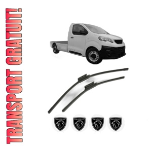 Set stergatoare PEUGEOT EXPERT Platform/Chassis (V_) din 2016-2023, pentru parbriz auto, 2 bucati, Bosch Aerotwin, din cauciuc siliconat rezistent, 4 Stickere Auto PEUGEOT