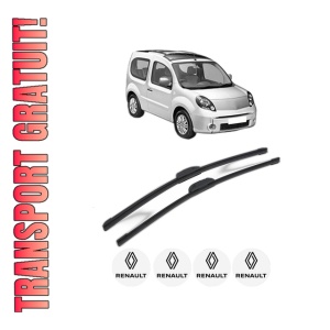 Set stergatoare RENAULT KANGOO BE BOP (KW0/1_) din 2009-2012, pentru parbriz auto, 2 bucati, Bosch Aerotwin Retrofit, din cauciuc siliconat rezistent, 4 Stickere Auto RENAULT - Img 1