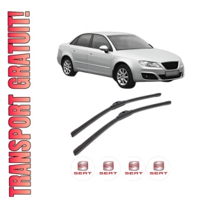 Set stergatoare SEAT EXEO (3R2) din 2008-2013, pentru parbriz auto, 2 bucati, Bosch Aerotwin, din cauciuc siliconat rezistent, 4 Stickere Auto SEAT