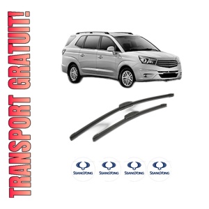 Set stergatoare SSANGYONG RODIUS II din 2013-2015, pentru parbriz auto, 2 bucati, Bosch Aerotwin Retrofit, din cauciuc siliconat rezistent, 4 Stickere Auto SSANGYONG
