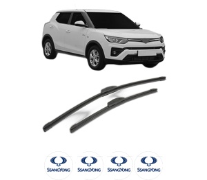 Set stergatoare SSANGYONG TIVOLI GRAND din 2021, pentru parbriz auto, 2 bucati, Bosch Aerotwin Retrofit, din cauciuc siliconat rezistent, 4 Stickere Auto SSANGYONG v45725