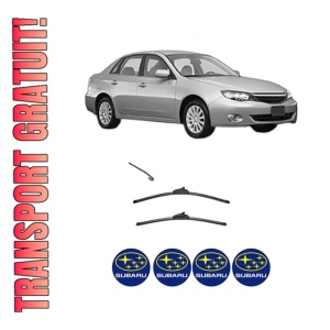 Set stergatoare SUBARU IMPREZA Saloon (GJ_) din 2012-2016, pentru parbriz auto, 2 bucati, Valeo Silencio, din cauciuc siliconat rezistent, 4 Stickere Auto SUBARU