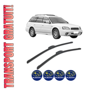 Set stergatoare SUBARU LEGACY III Estate (BH) din 1998-2000, pentru parbriz auto, 2 bucati, Bosch Aerotwin Retrofit, din cauciuc siliconat rezistent, 4 Stickere Auto SUBARU