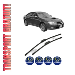 Set stergatoare SUBARU LEGACY IV (BL) din 2003-2008, pentru parbriz auto, 2 bucati, Bosch Aerotwin Retrofit, din cauciuc siliconat rezistent, 4 Stickere Auto SUBARU