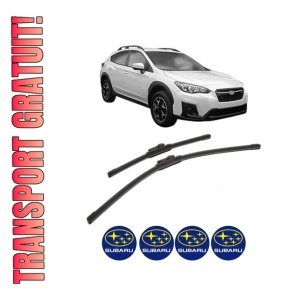 Set stergatoare SUBARU XV (GT) din 2017-2019, pentru parbriz auto, 2 bucati, Bosch Aerotwin, din cauciuc siliconat rezistent, 4 Stickere Auto SUBARU