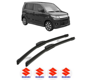 Set stergatoare SUZUKI WAGON R (MH21, MH22) din 2003-2004, pentru parbriz auto, 2 bucati, Bosch Aerotwin Retrofit, din cauciuc siliconat rezistent, 4 Stickere Auto SUZUKI v41255