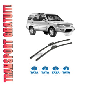 Set stergatoare TATA SAFARI (42_FD) din 1999-2006, pentru parbriz auto, 2 bucati, Bosch Aerotwin Retrofit, din cauciuc siliconat rezistent, 4 Stickere Auto TATA