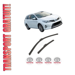 Set stergatoare TOYOTA AURIS Estate (_E18_) din 2013-2015, pentru parbriz auto, 2 bucati, Bosch Aerotwin Retrofit, din cauciuc siliconat rezistent, 4 Stickere Auto TOYOTA