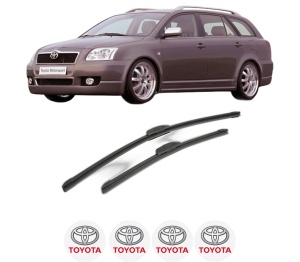 Set stergatoare TOYOTA AVENSIS Estate (_T25_) din 2003-2008, pentru parbriz auto, 2 bucati, Bosch Aerotwin Retrofit, din cauciuc siliconat rezistent, 4 Stickere Auto TOYOTA v45665