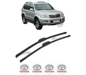 Set stergatoare TOYOTA LAND CRUISER PRADO (_J12_) din 2002-2010, pentru parbriz auto, 2 bucati, Bosch Aerotwin Retrofit, din cauciuc siliconat rezistent, 4 Stickere Auto TOYOTA v46025