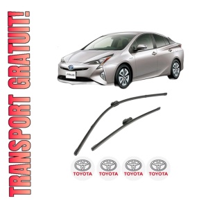Set stergatoare TOYOTA PRIUS (_W5_) din 2015-2022, pentru parbriz auto, 2 bucati, Valeo Silencio Xtrm, din cauciuc siliconat rezistent, 4 Stickere Auto TOYOTA