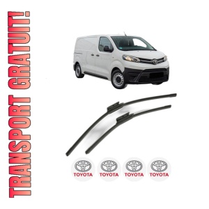 Set stergatoare TOYOTA PROACE Bus (MDZ_) din 2016-2024, pentru parbriz auto, 2 bucati, Bosch Aerotwin, din cauciuc siliconat rezistent, 4 Stickere Auto TOYOTA