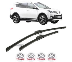 Set stergatoare TOYOTA RAV 4 IV VAN (_A4_) din 2012-2015, pentru parbriz auto, 2 bucati, Bosch Aerotwin Retrofit, din cauciuc siliconat rezistent, 4 Stickere Auto TOYOTA v44265