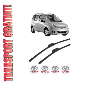 Set stergatoare TOYOTA YARIS VERSO (_P2_) din 1999-2002, pentru parbriz auto, 2 bucati, Bosch Aerotwin Retrofit, din cauciuc siliconat rezistent, 4 Stickere Auto TOYOTA