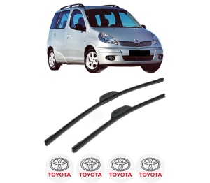 Set stergatoare TOYOTA YARIS VERSO VAN (_P2_) din 2000-2003, pentru parbriz auto, 2 bucati, Bosch Aerotwin Retrofit, din cauciuc siliconat rezistent, 4 Stickere Auto TOYOTA v42695