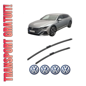 Set stergatoare Volkswagen ARTEON SHOOTING BRAKE (3H9) din 2020-2024, pentru parbriz auto, 2 bucati, Bosch Aerotwin, din cauciuc siliconat rezistent, 4 Stickere Auto Volkswagen