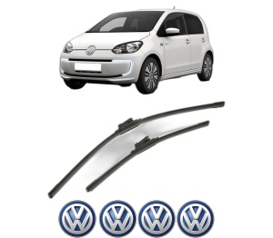 Set stergatoare Volkswagen LOAD UP! (121, 122, BL1, BL2) din 2012-2020, pentru parbriz auto, 2 bucati, Bosch Aerotwin, din cauciuc siliconat rezistent, 4 Stickere Auto Volkswagen v54045