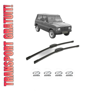 Set stergatoare ZASTAVA 10 din 2005, pentru parbriz auto, 2 bucati, Bosch Aerotwin Retrofit, din cauciuc siliconat rezistent, 4 Stickere Auto ZASTAVA