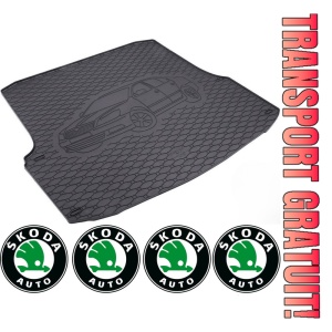 Set tavita portbagaj Skoda Octavia II 2004-2013 si 4 stickere rotunde Skoda
