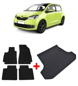 Skoda Citigo din 10.2011 - 2019 Hatchback *2 , Set Covorase + tavita portbagaj auto - Img 2