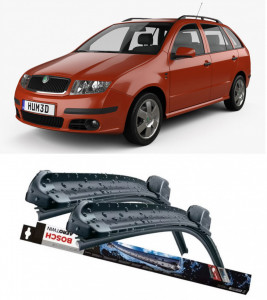 Skoda Fabia II Combi Set 2 stergatoare parbriz Bosch Aerotwin 600/475mm compatibile cu Skoda Fabia II Combi (2007-2015) (53 cm / 53 cm) accesorii pentru autoturismul tau - masina v115581
