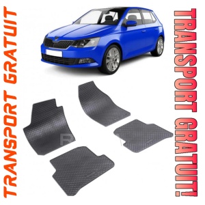 Skoda Fabia III fabricat din 11.2014 - Prezent, Hatchback, set covorase auto dedicate, din cauciuc 100% Premium