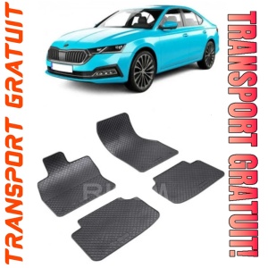 Skoda Octavia IV fabricat din 06.2020 - Prezent, Sedan, set covorase auto dedicate, din cauciuc 100% Premium