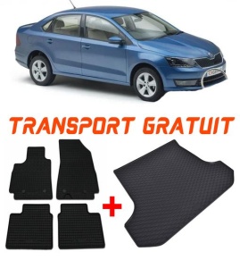 Skoda Rapid din 10.2012 - 03.2019 Sedan *1 , Set Covorase + tavita portbagaj auto accesorii pentru autoturismul tau - masina v780